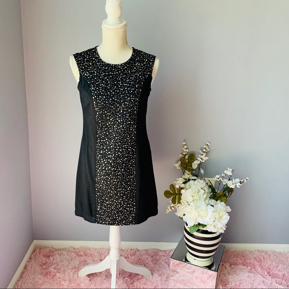 Cute black beaded French Connection mini dress💕